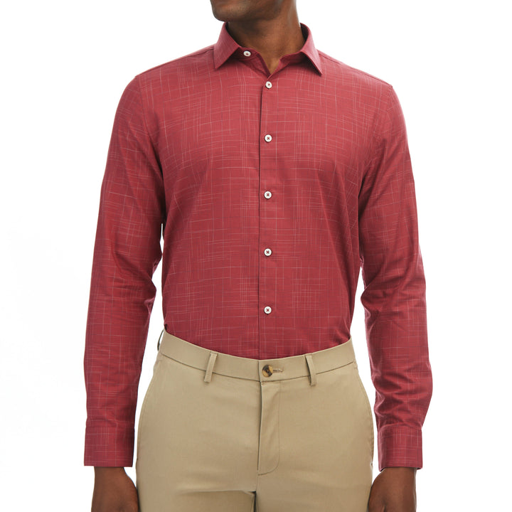 Abstract Space Dye Button Down-Dress Shirts-Original Penguin