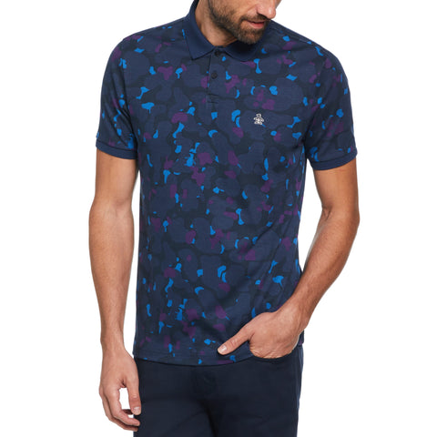 All-Over Camo Pete Print Polo (Dress Blues) 