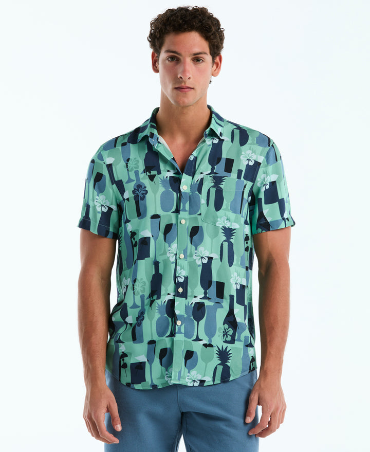 All-Over Cocktails Shirt (Beryl Green) 