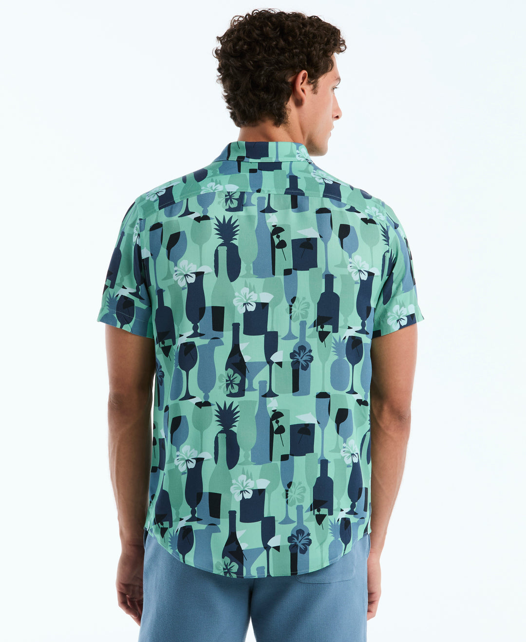 All-Over Cocktails Shirt (Beryl Green) 