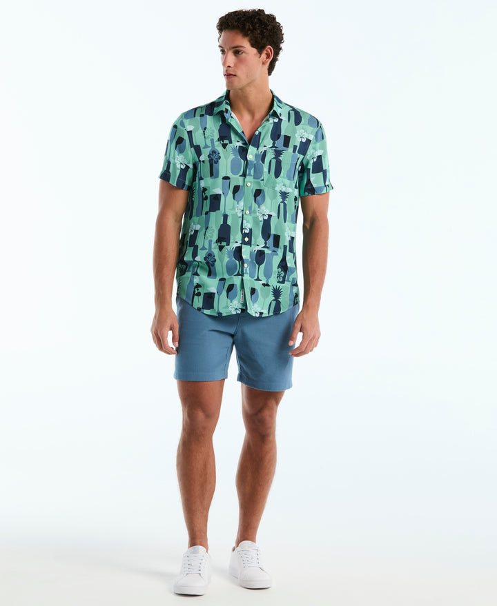 All-Over Cocktails Shirt (Beryl Green) 