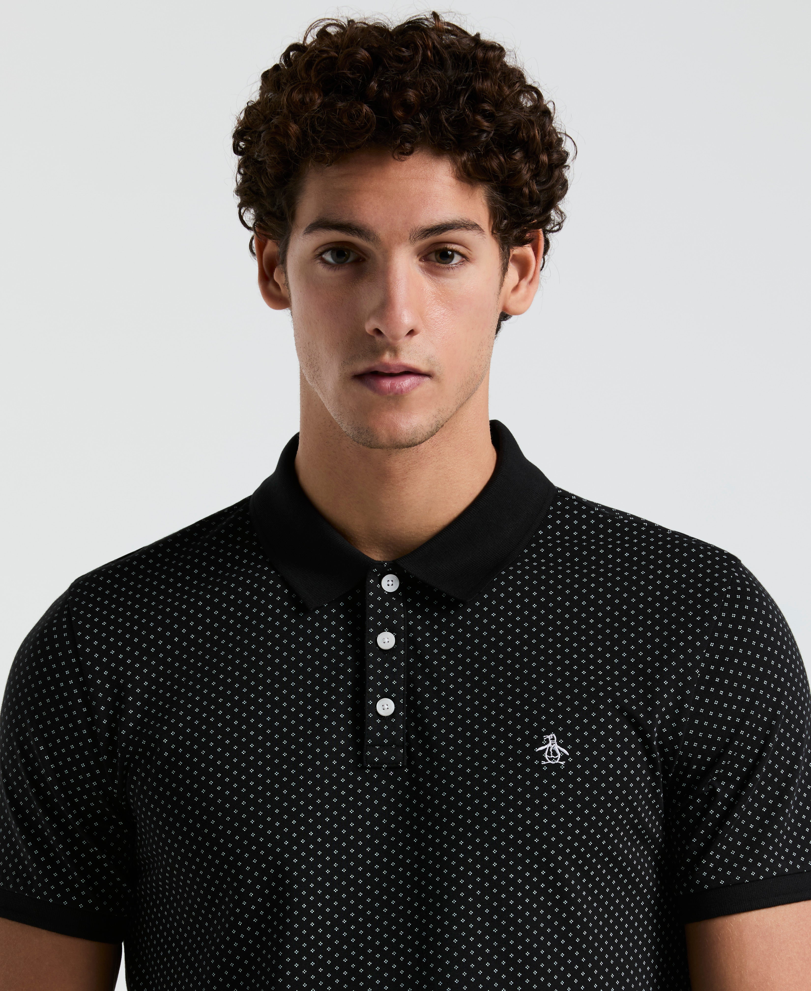 All-Over Diamond Ditsy Print Polo – Original Penguin US
