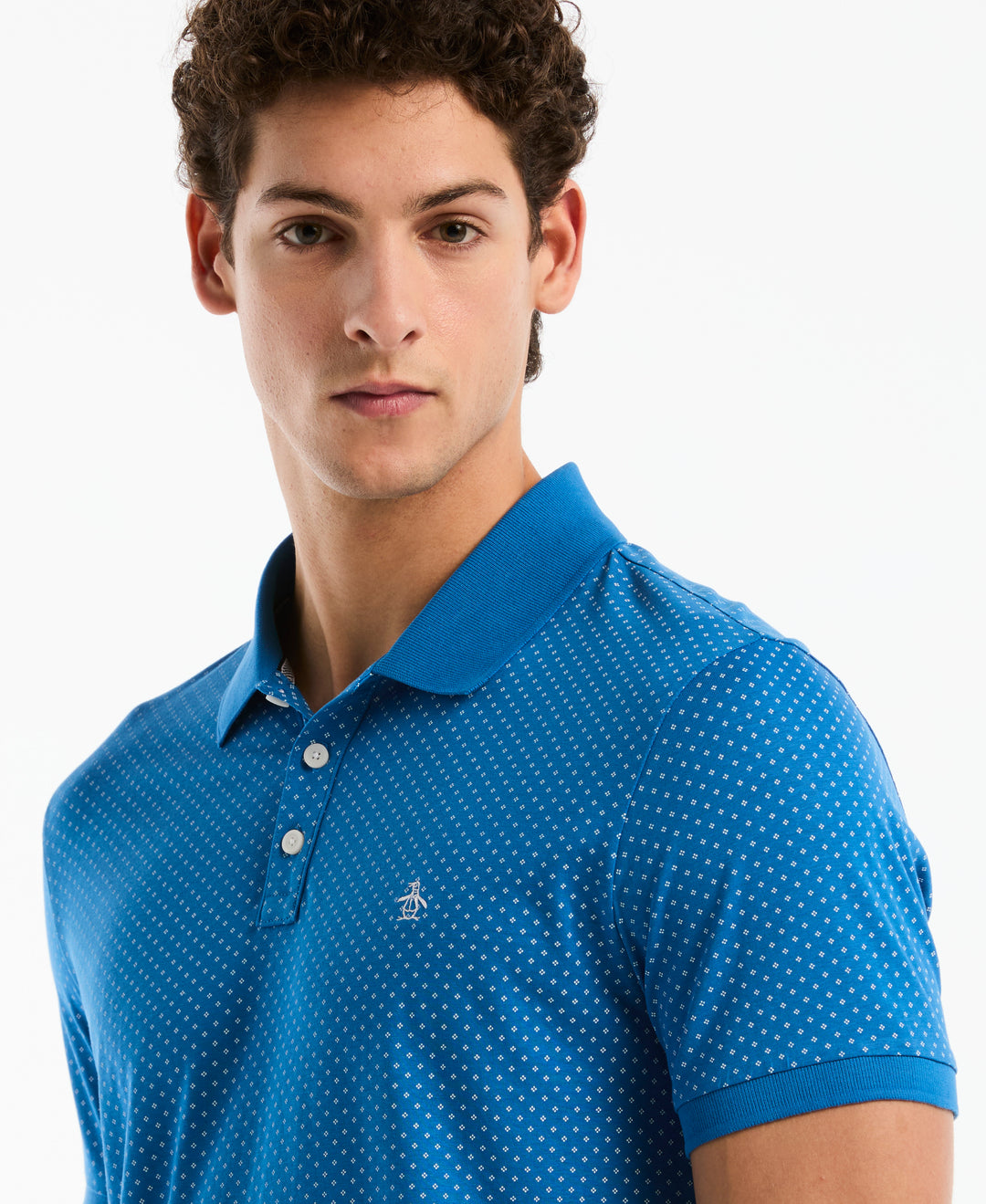 All-Over Diamond Ditsy Print Polo (Daphne) 