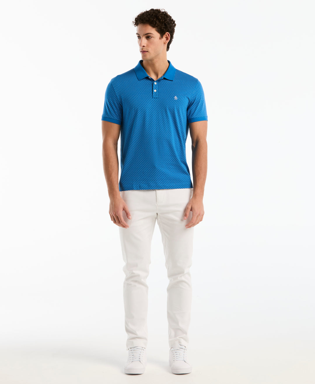 All-Over Diamond Ditsy Print Polo (Daphne) 
