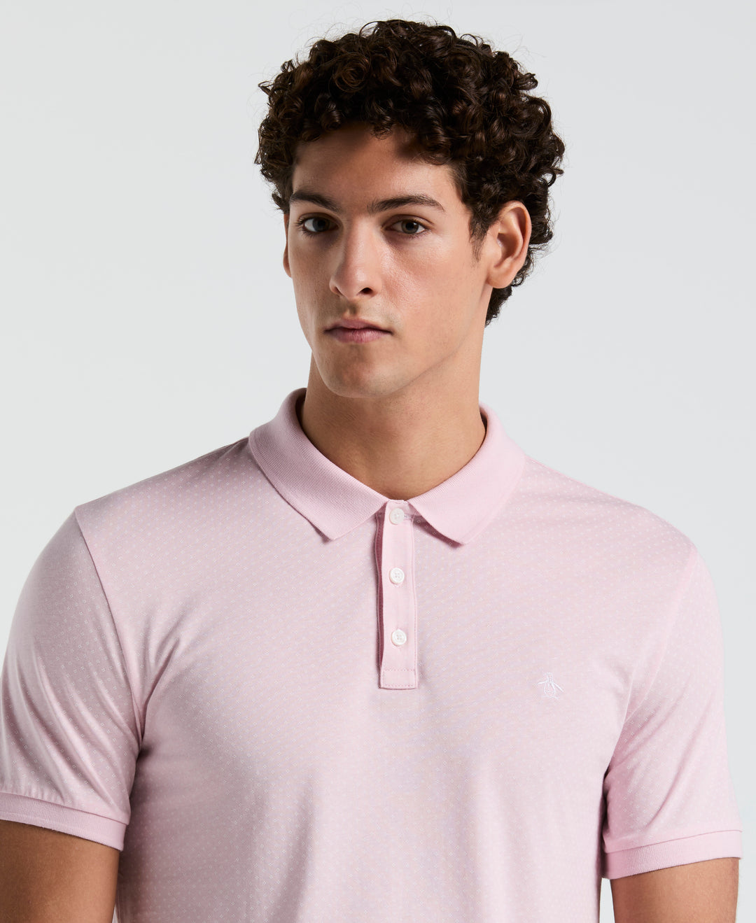 All-Over Diamond Ditsy Print Polo (Parfait Pink) 