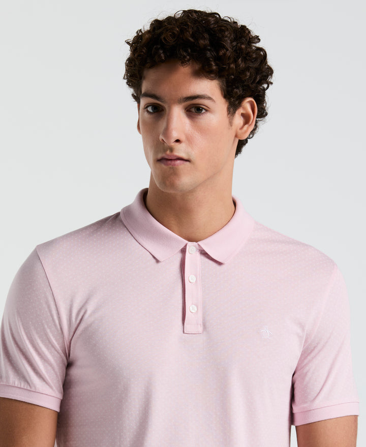 All-Over Diamond Ditsy Print Polo (Parfait Pink) 