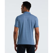 Diamond Ditsy Print Cotton Polo Shirt (Copen Blue) 