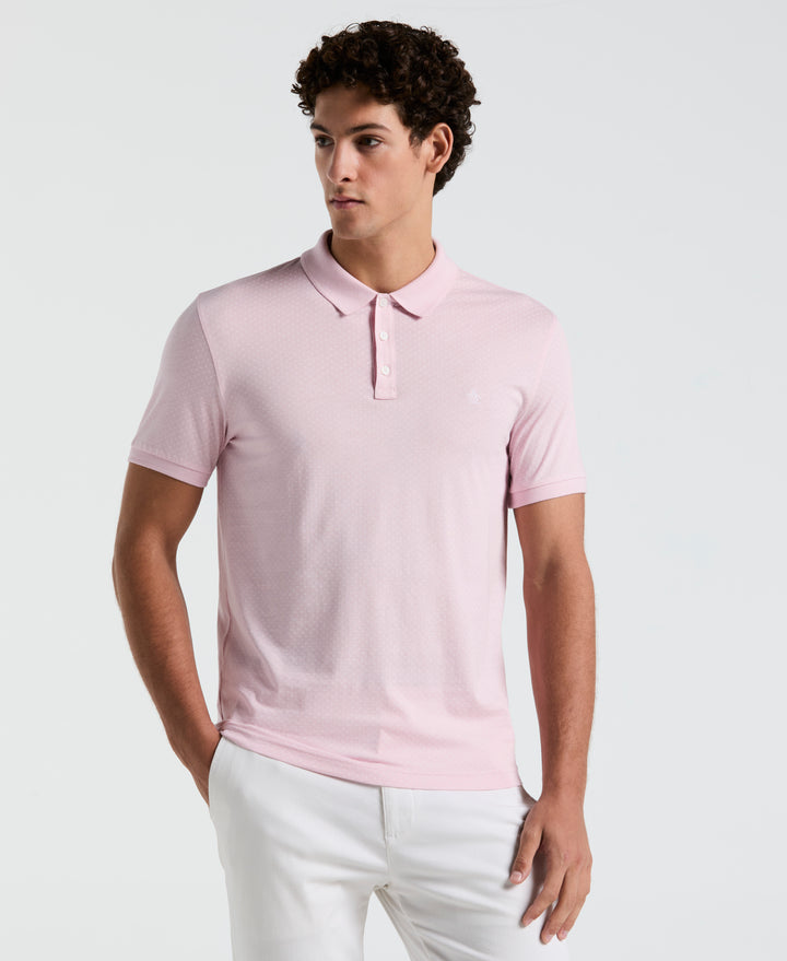 All-Over Diamond Ditsy Print Polo (Parfait Pink) 