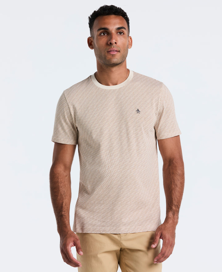 Ditsy Diamond Print Tee (Bright White) 