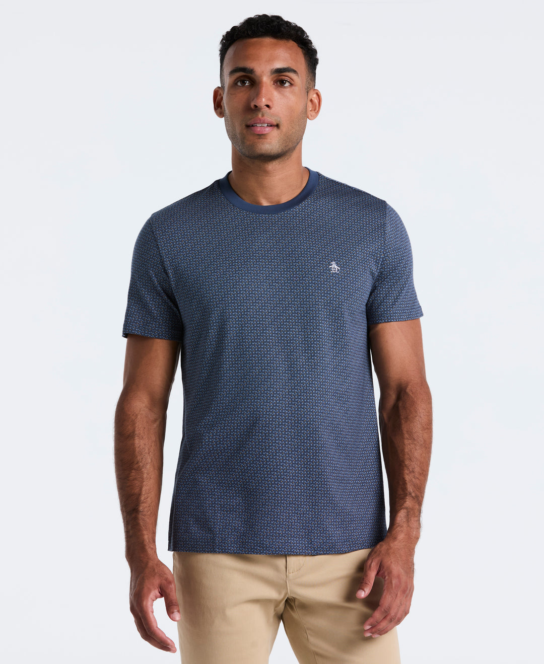 Ditsy Diamond Print Tee (Copen Blue) 