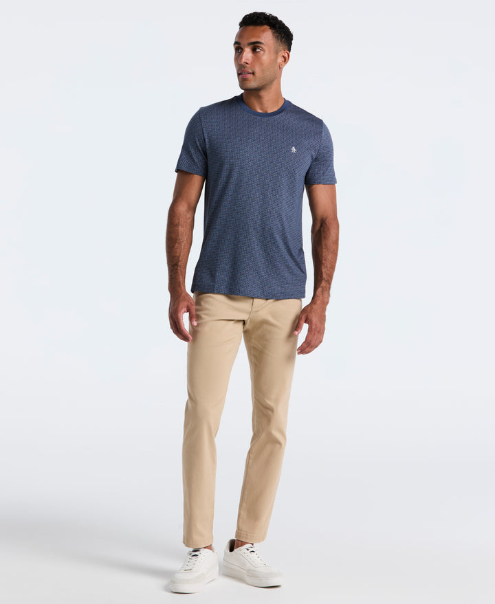 Ditsy Diamond Print Tee (Copen Blue) 