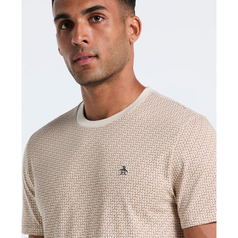 Ditsy Diamond Print Tee (Bright White) 