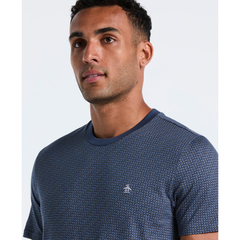 Ditsy Diamond Print Tee (Copen Blue) 