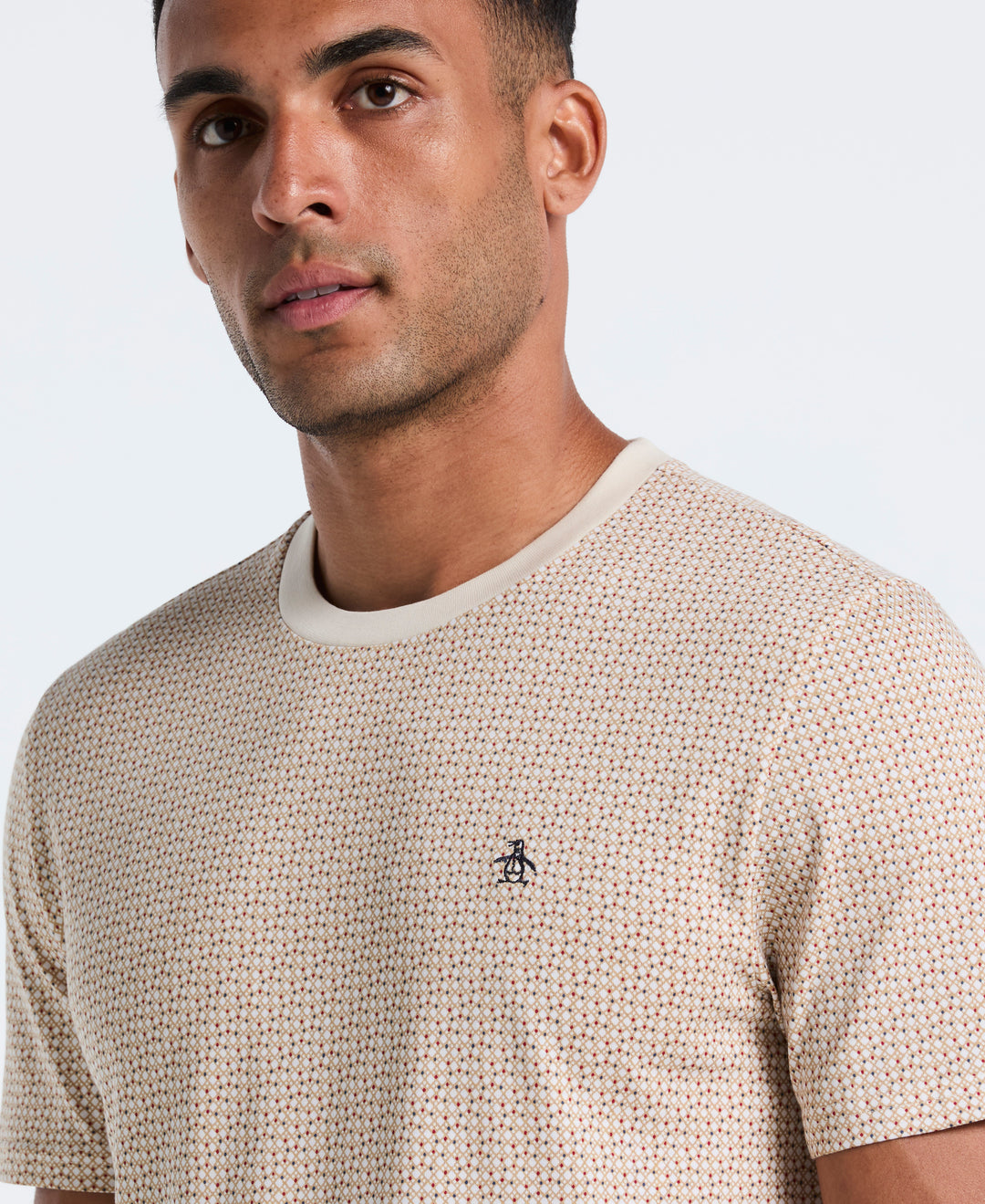Ditsy Diamond Print Tee (Bright White) 