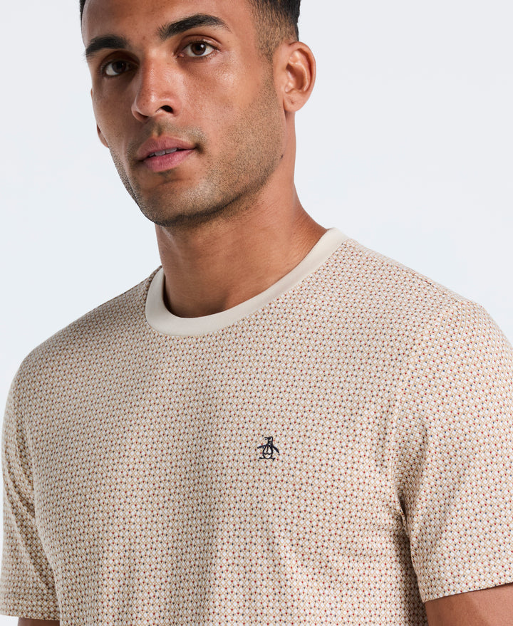 Ditsy Diamond Print Tee (Bright White) 