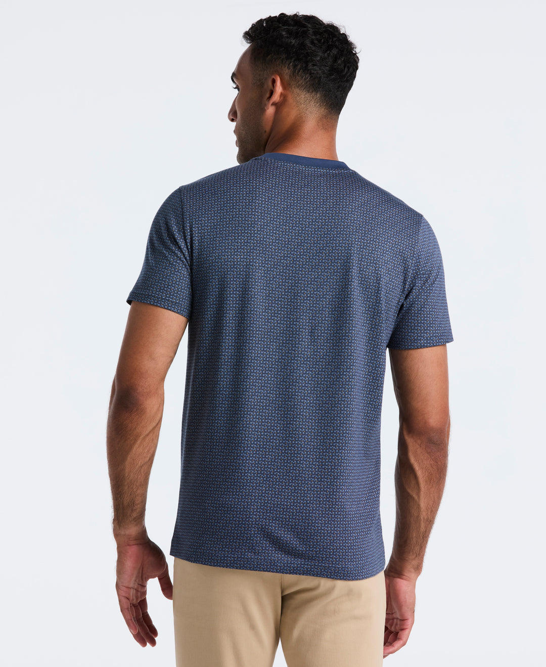 Ditsy Diamond Print Tee (Copen Blue) 