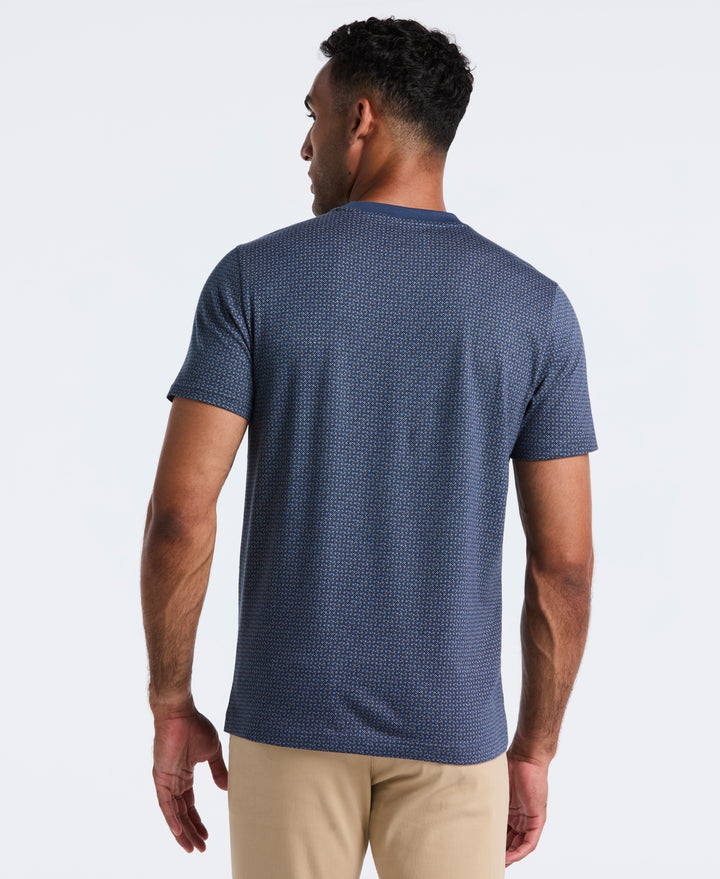 Ditsy Diamond Print Tee (Copen Blue) 