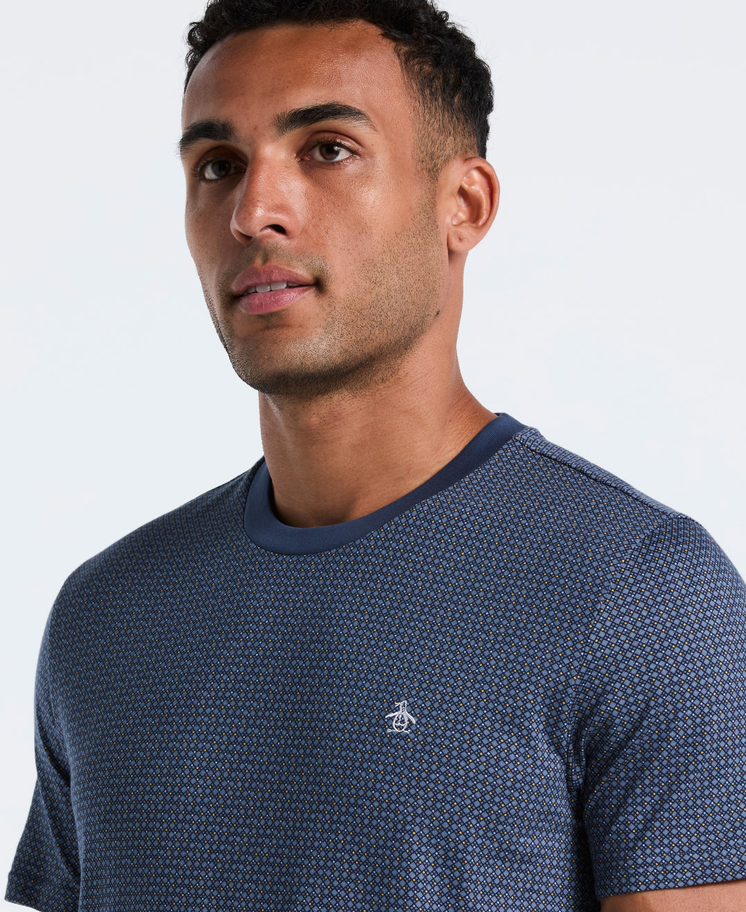 Ditsy Diamond Print Tee (Copen Blue) 