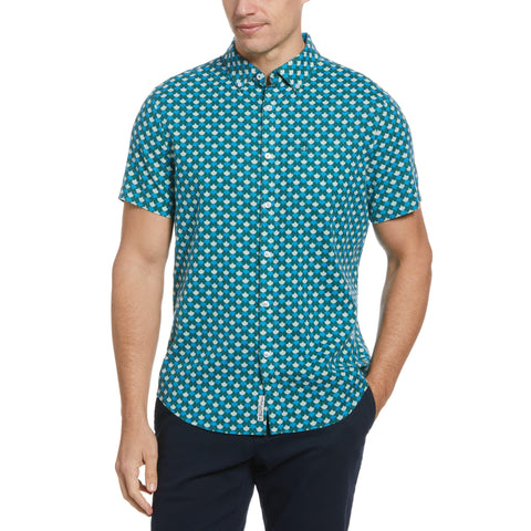All Over Fan Print Button Down (Pacific) 