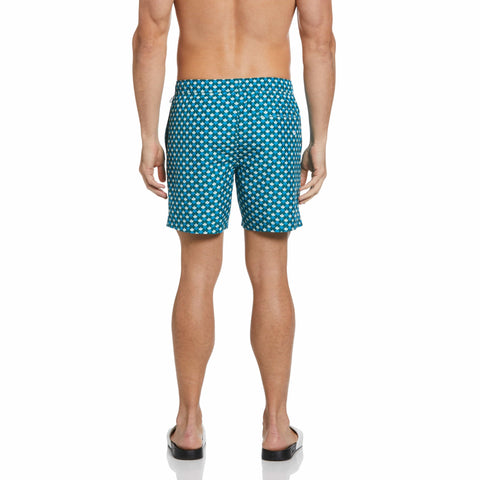 All Over Fan Print Swim Shorts (Pacific) 