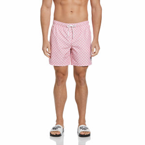 All Over Fan Print Swim Shorts (Wild Rose) 
