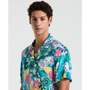 Floral Collage Print Shirt (Bright White) 