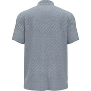 Short Sleeve All-Over Heritage Geo Print Polo (Mediterranian Blue) 