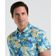 All Over Ibiza Print Earl Golf Polo Shirt (Bright White) 