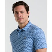 All Over Lifesaver Print Golf Polo Shirt (Quiet Harbor) 