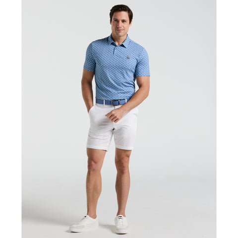 All Over Lifesaver Print Golf Polo Shirt (Quiet Harbor) 