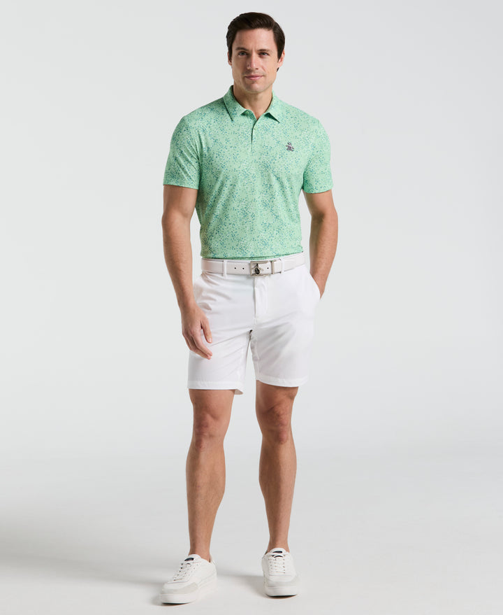 Micro Abstract Print Golf Polo (Sprucestone) 
