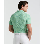 All Over Micro Abstract Printed Golf Polo Shirt (Sprucestone) 