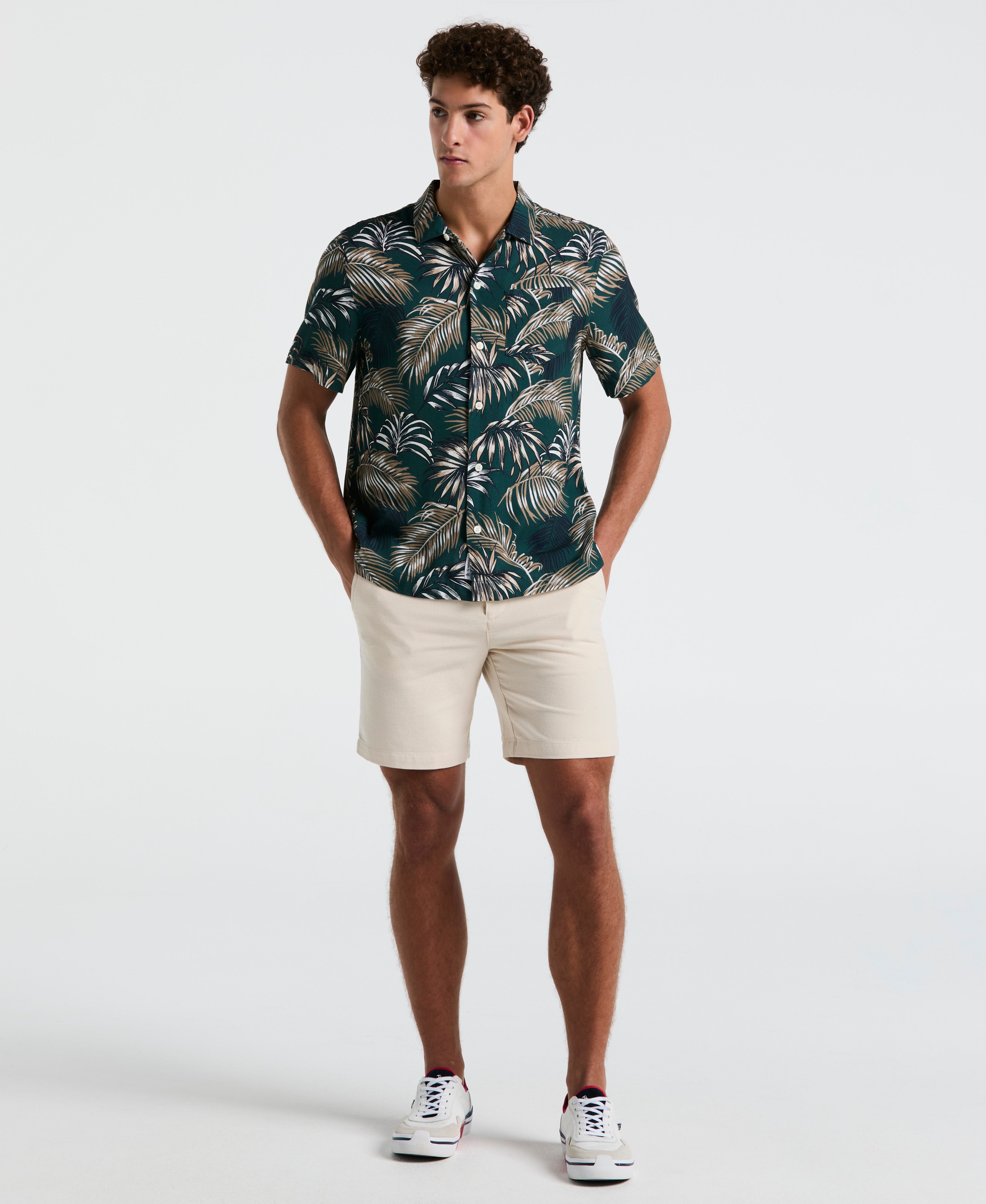 All-Over Palm Leaf Camp Shirt – Original Penguin US
