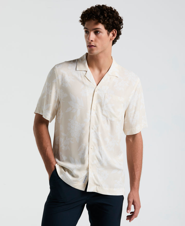 All-Over Palm Leaf Print Shirt (Birch) 