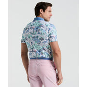 All Over Palm Springs Print Polo  (Bright White) 