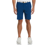 Allover Embroidered Pete 9" Golf Short (Blueberry Pancake) 