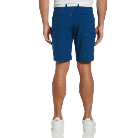 Allover Embroidered Pete 9" Golf Short (Blueberry Pancake) 