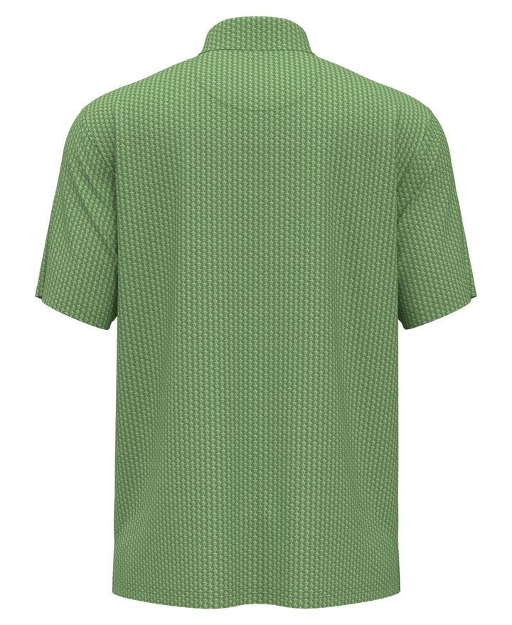 Allover Pete Print Short Sleeve Golf Polo Shirt (Jade Green) 
