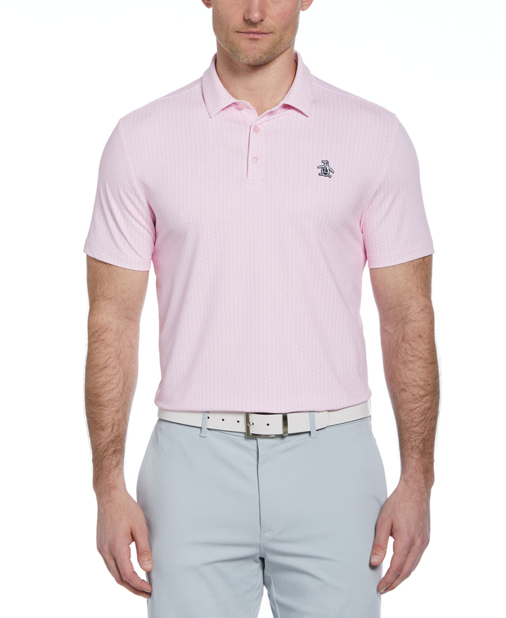 Allover Pete Print Short Sleeve Golf Polo Shirt (Gelato Pink) 