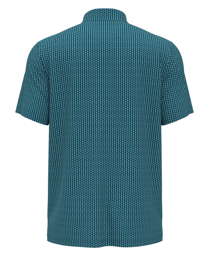 Allover Pete Print Short Sleeve Golf Polo Shirt (Blueberry Pancake) 