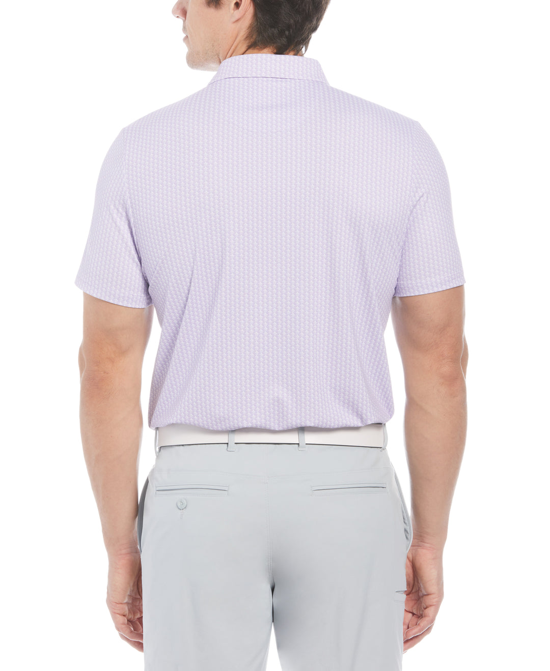 Allover Pete Print Short Sleeve Golf Polo Shirt (Lavender) 