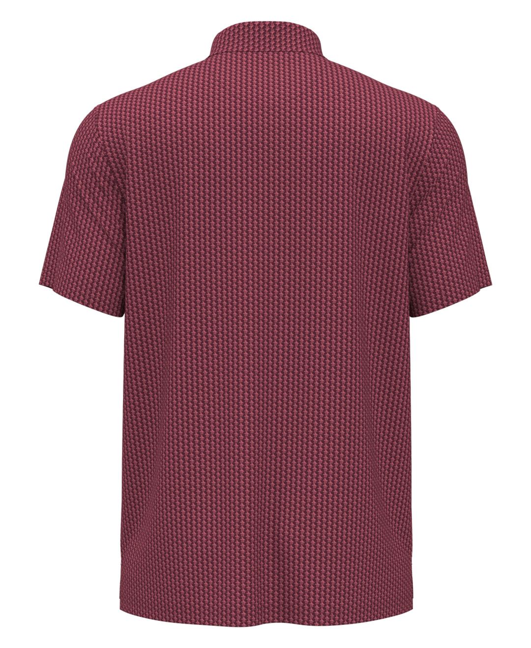 Allover Pete Print Short Sleeve Golf Polo Shirt (Cordovan) 