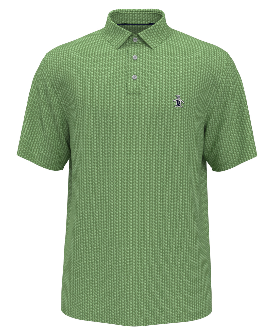 Allover Pete Print Short Sleeve Golf Polo Shirt (Jade Green) 
