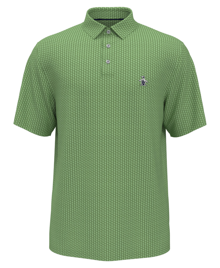 Allover Pete Print Short Sleeve Golf Polo Shirt (Jade Green) 