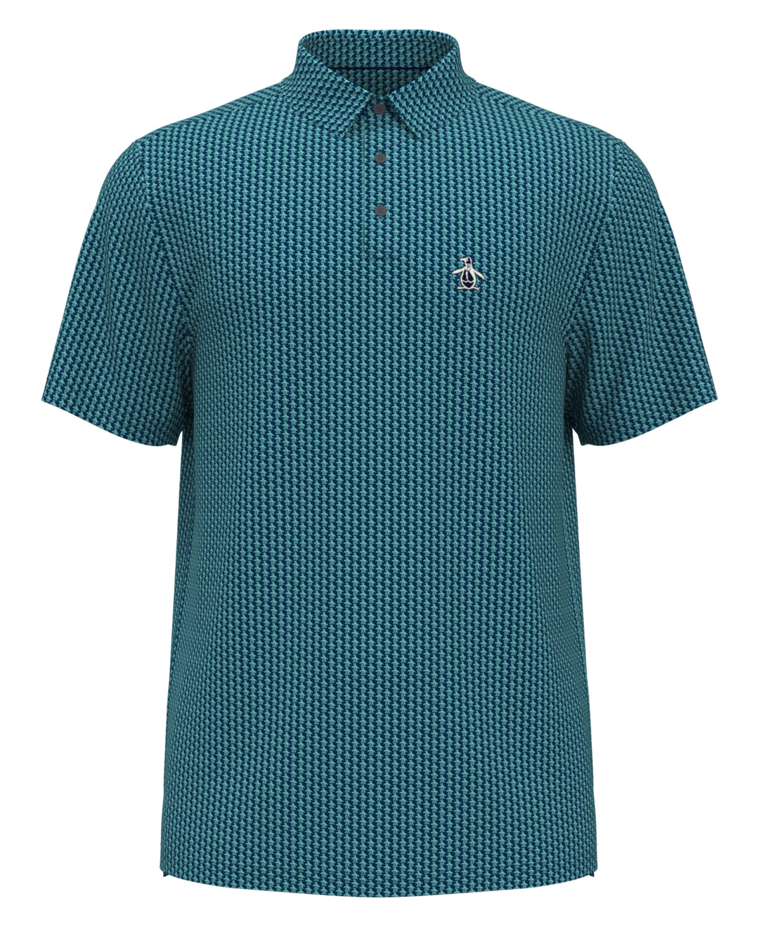 Allover Pete Print Short Sleeve Golf Polo Shirt (Blueberry Pancake) 