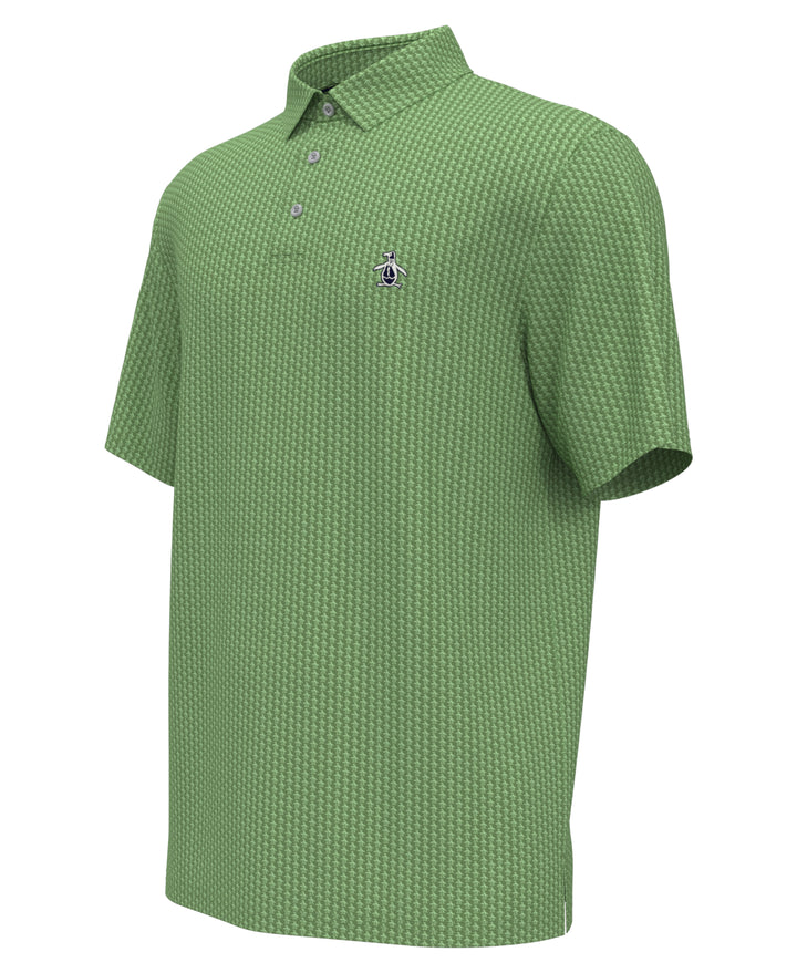 Allover Pete Print Short Sleeve Golf Polo Shirt (Jade Green) 