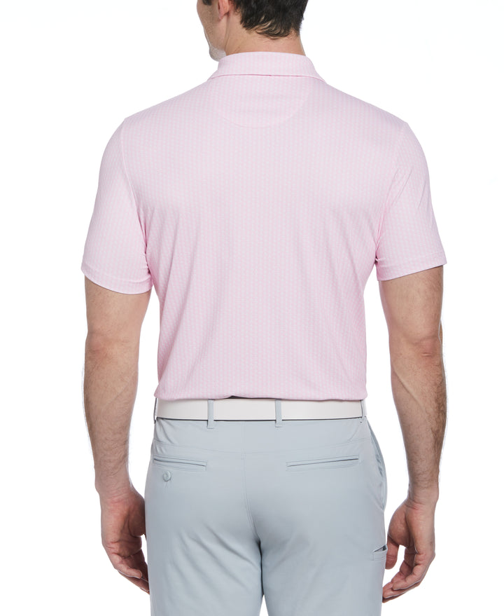Allover Pete Print Short Sleeve Golf Polo Shirt (Gelato Pink) 