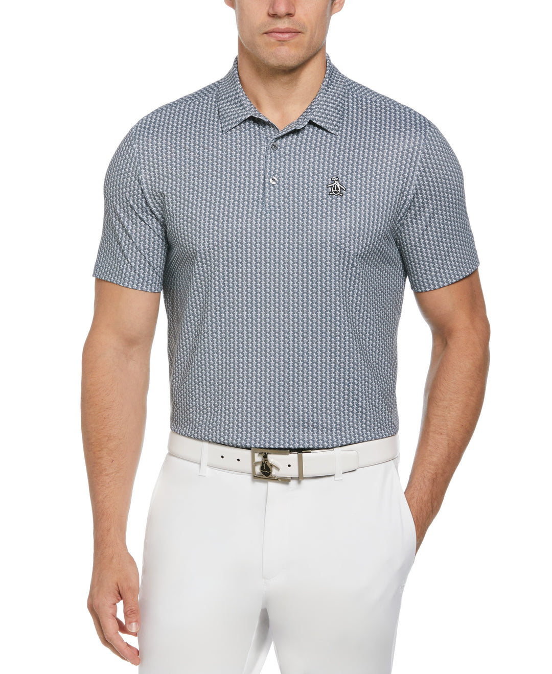 Allover Pete Print Short Sleeve Golf Polo Shirt (Quiet Shade) 