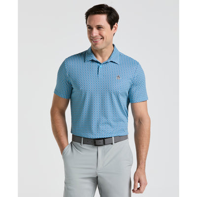 All-Over Pete's Micro Bowtie Print Golf Polo-Golf Polos-Blue Grotto-XS-Original Penguin