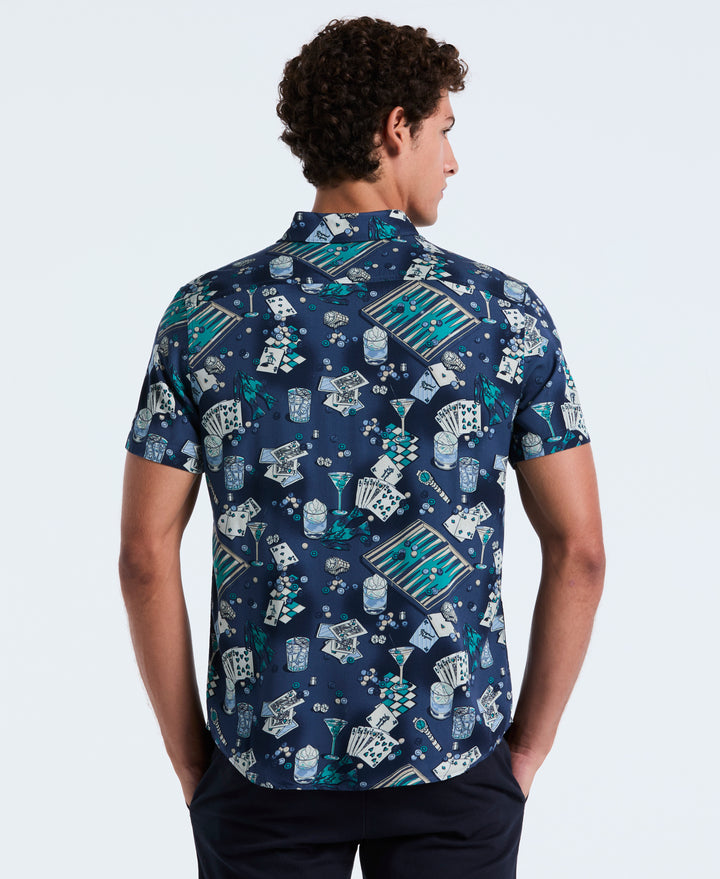 All-Over Print Poker Table Shirt (Sargasso Sea) 
